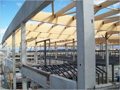 Carr� de soie en chantier
