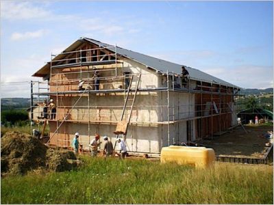 Enduit bâtiment paille