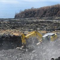 A la R�union, premiers d�crochages sur la Route des Laves (diaporama)