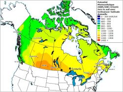 Carte du potentiel photovolta�que au Canada