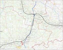 Trac� de la carte LGV Sud-Ouest