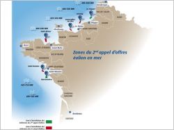 Carte de l'�olien offshore