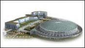 La construction du palais omnisports de Prague interrompue