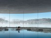 Piscine de Châteaulin : alternance de zones opaques et de baies vitrées
