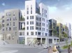 Lot E : 72 logements et ses commerces en rez-de chaussée (vue depuis l'avenue Charles de Gaulle)