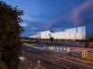 Bâtiment construit aux encablures de la gare ferroviaire Tiburtina à Rome 