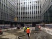 Siège du groupe SMA : le grand patio en chantier