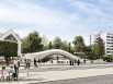 La gare de Vitry-sur-Seine construite au niveau du parc du Coteau