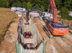 6km de canalisation en fonte posés en tranchée ouverte