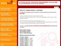 Des annonces immobilières affichent l'historique ...