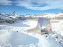 Un refuge de montagne résolument futuriste