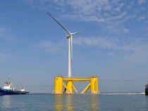 Mise en place d'une éolienne offshore au large du ...