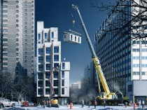 Une mini tour modulaire en construction à New York