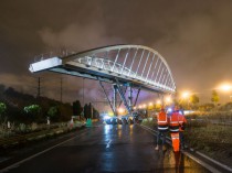 La passerelle d'acier de la Tégéval prend forme ...