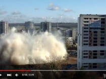 Deux barres d'immeubles détruites à Meaux