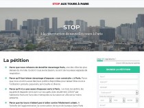 Une pétition contre les tours à Paris