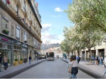 A Lyon, le chantier de la rue de Grenette, ...