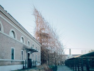 Enel promeut une sculpture géante en bambou à Rome