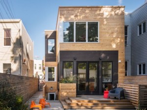 Trois cubes pour une maison de ville en bois ...