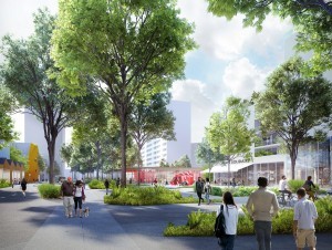 La Pierre plate, à Bagneux, ou la rénovation urbaine par le rez-de-ville