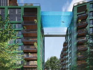 A Londres, une piscine suspendue entre deux tours