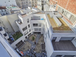 Un garage transformé en logements sociaux au c'ur de Paris