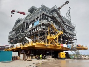 C'ur du parc éolien en mer de Saint-Brieuc, la sous-station prend forme en Belgique