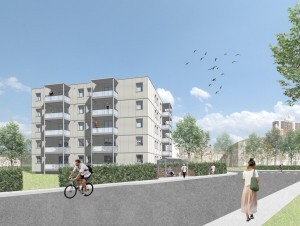 Plurial Novilia expérimente l'industrialisation de façades isolantes en bois à Reims