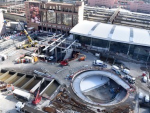 Le parvis de la gare Lyon-Part-Dieu se dessine progressivement