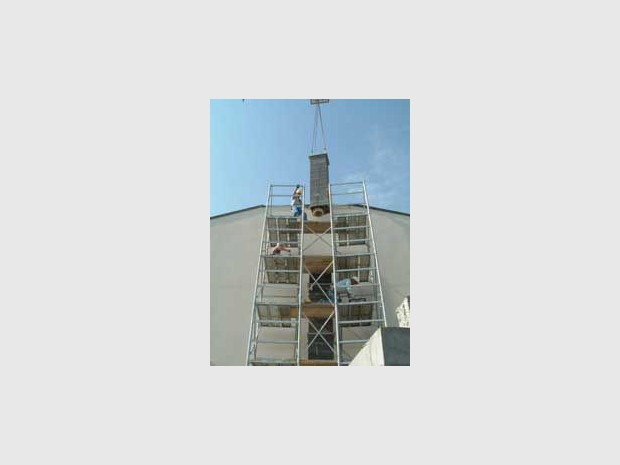 POLYSPRINT, le conduit maçonné de LA NIVE, pré-monté en usine pour une meilleure sécurité et une meilleure gestion de chantier.