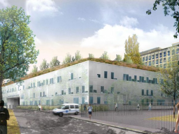 Extension et restructuration du pôle mère-enfant, centre hospitalier André-Grégoire, Montreuil-sousbois(93)Jean Guervilly et Françoise Mauffret, architectes Extension et restructuration du pôle mère-enfant, centre hospitalier André-Grégoire, Montreuil-sousbois(93)Jean Guervilly et Françoise Mauffret, architectes
