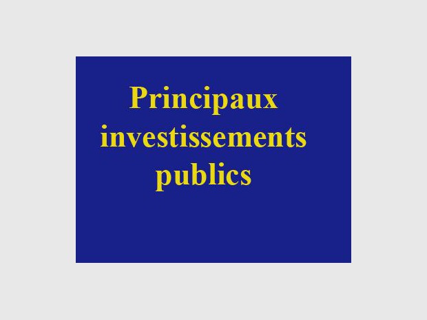 Principaux investissements publics