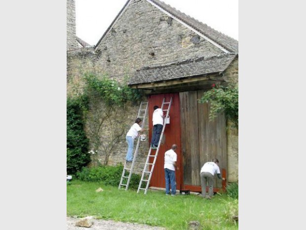 Peinture à l'ocre