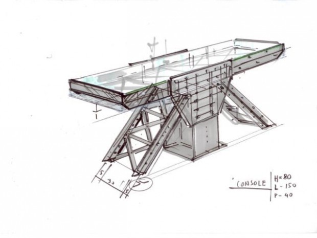 Dessin Console "à la manière d'Eiffel"