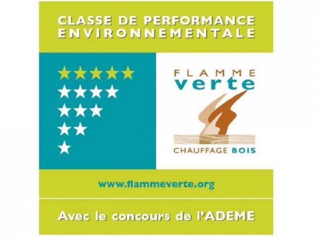 Label flamme verte