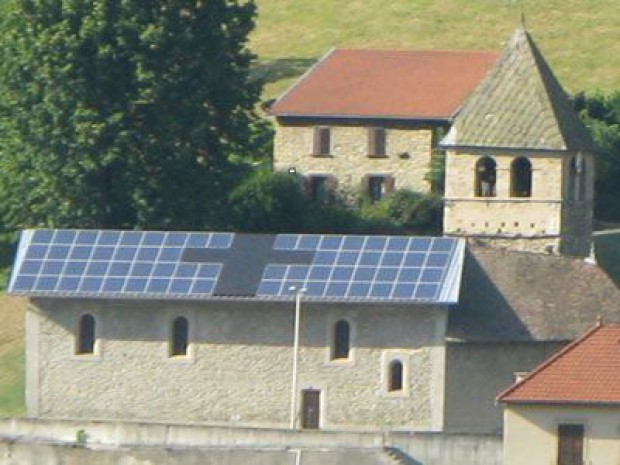 Eglise modules photovoltaiques