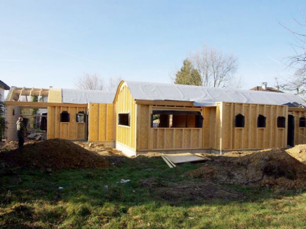 Maison bois bioclimatique