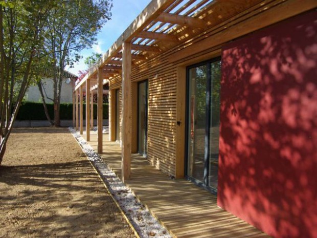 Maison bois bioclimatique