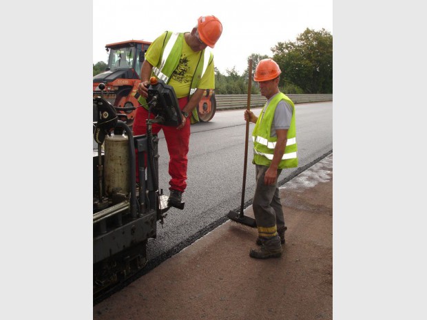 Chantier route Le Mans Colas