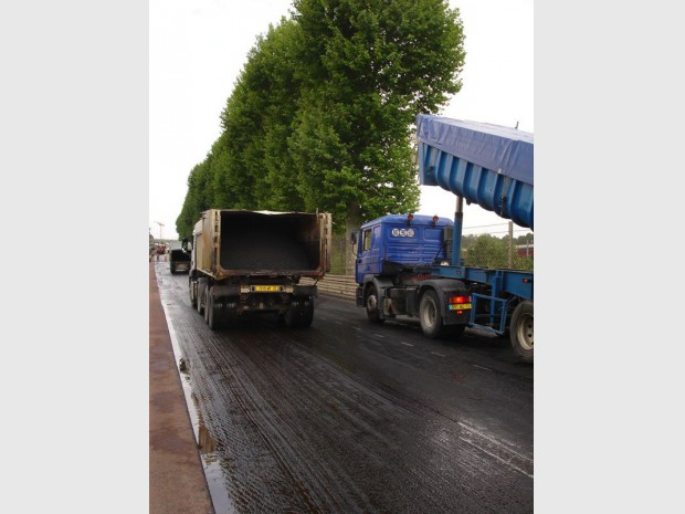 Chantier route Le Mans Colas