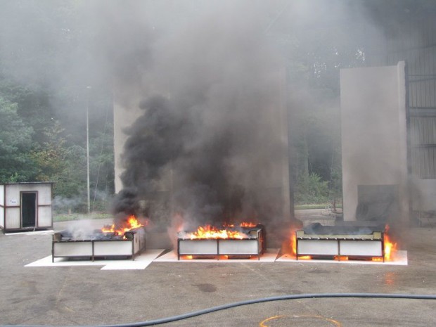 Essai feu de toiture