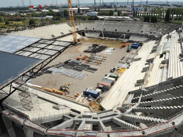 Le stade du havre toiture