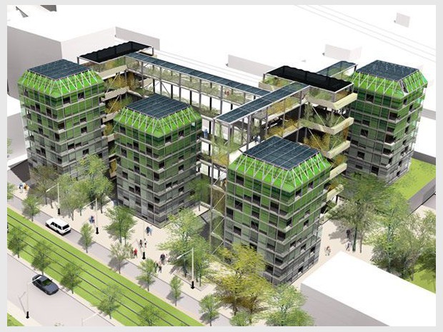 Canopea Nanotowers in the city