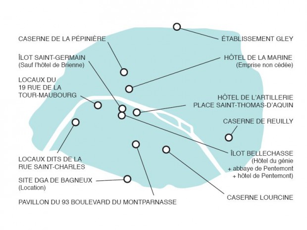 Emprise des sites du Ministère  