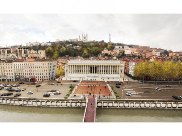 Débouchée passerelle Palais de Justice