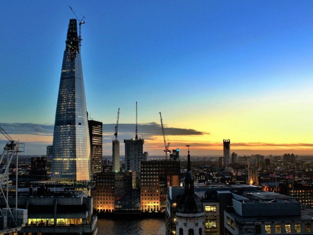 Tour Shard coucher de soleil