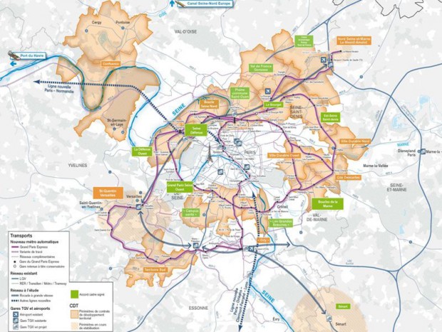 Carte du grand paris