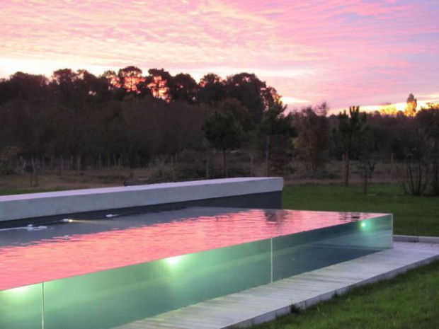 Piscine Carré Bleu - Concept Aquaglass