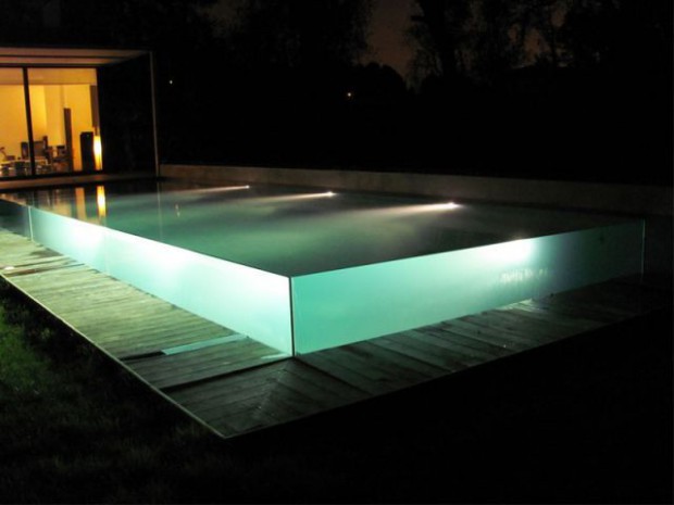 Piscine Carré Bleu - Concept Aquaglass