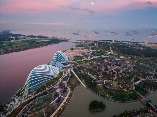 Les serres de la baie de Singapour